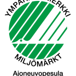 Ajoneuvopesulan ympäristömerkki, jossa on valkoinen lintu vihreällä pohjalla